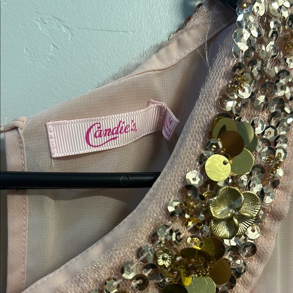 Juniors' Candie's® Sequin Peter Pan Collar Dress Size Medium - Picture 4 of 8